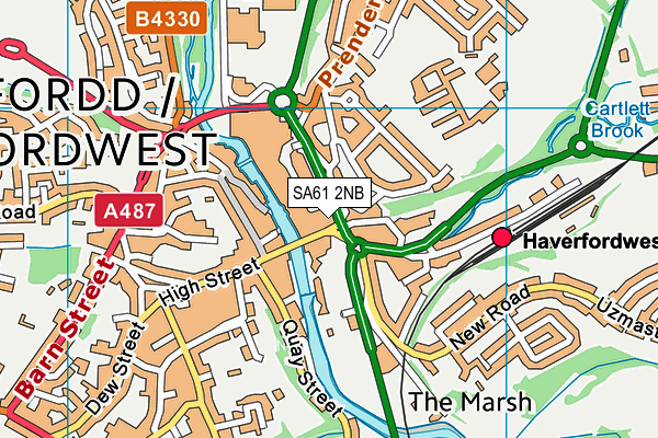 SA61 2NB map - OS VectorMap District (Ordnance Survey)