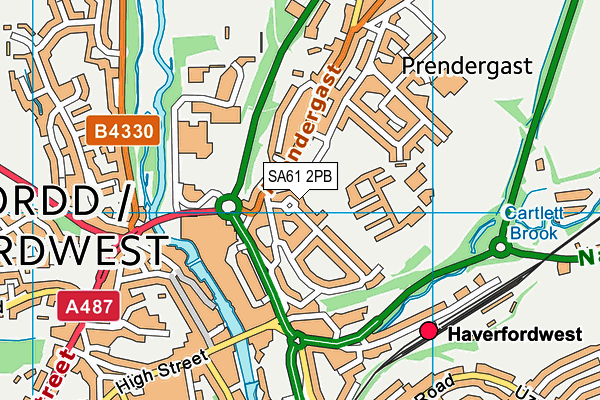 SA61 2PB map - OS VectorMap District (Ordnance Survey)