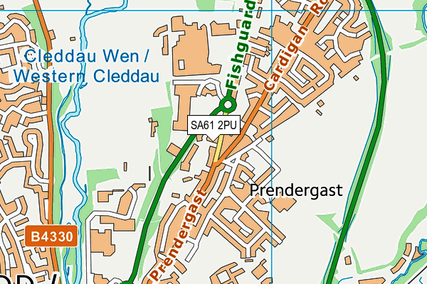 SA61 2PU map - OS VectorMap District (Ordnance Survey)