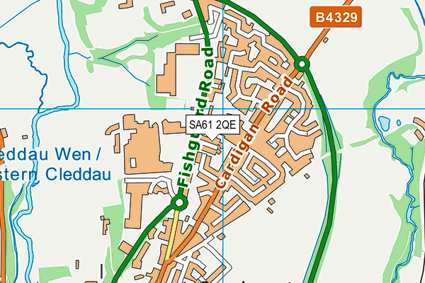 SA61 2QE map - OS VectorMap District (Ordnance Survey)