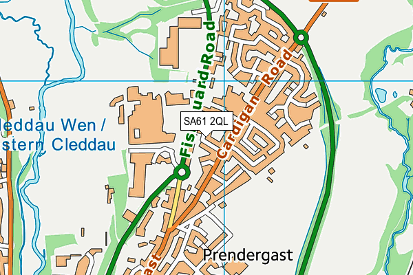 SA61 2QL map - OS VectorMap District (Ordnance Survey)