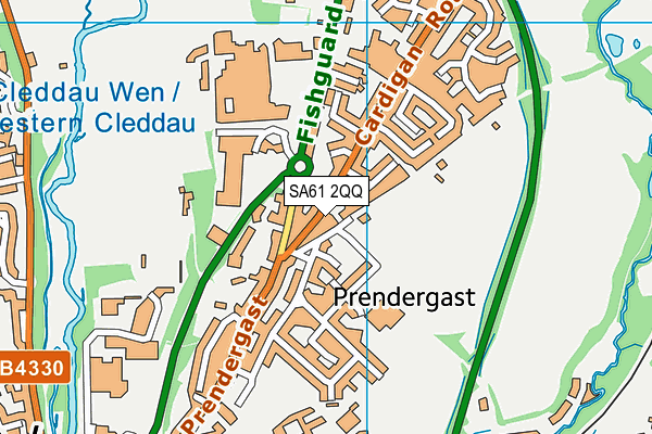 SA61 2QQ map - OS VectorMap District (Ordnance Survey)