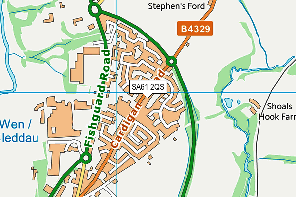 SA61 2QS map - OS VectorMap District (Ordnance Survey)