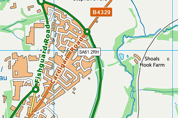 SA61 2RH map - OS VectorMap District (Ordnance Survey)