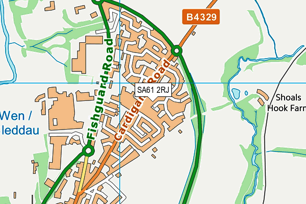 SA61 2RJ map - OS VectorMap District (Ordnance Survey)