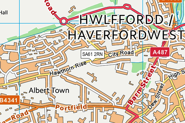 SA61 2RN map - OS VectorMap District (Ordnance Survey)