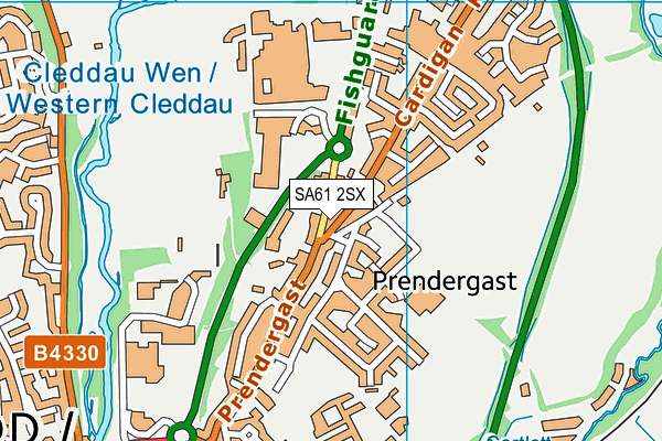 SA61 2SX map - OS VectorMap District (Ordnance Survey)