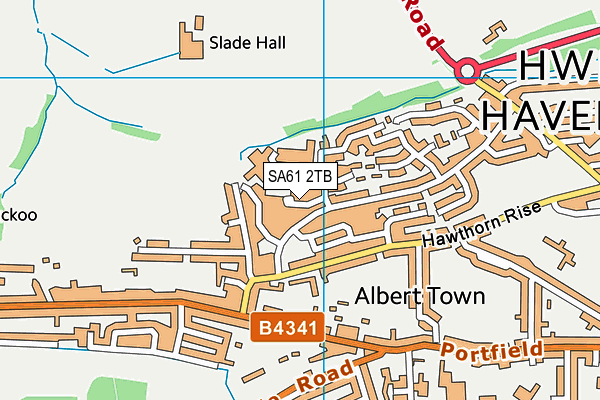 SA61 2TB map - OS VectorMap District (Ordnance Survey)