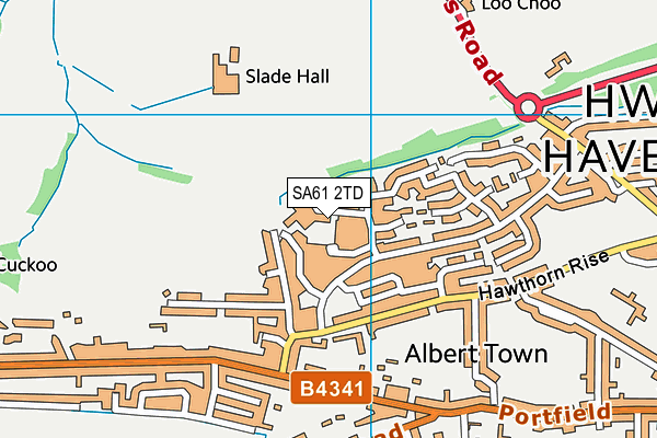 SA61 2TD map - OS VectorMap District (Ordnance Survey)