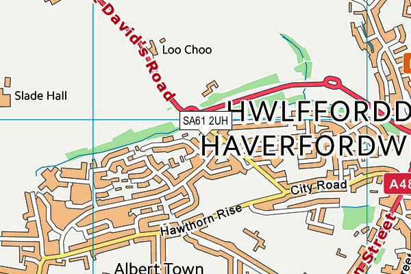 SA61 2UH map - OS VectorMap District (Ordnance Survey)