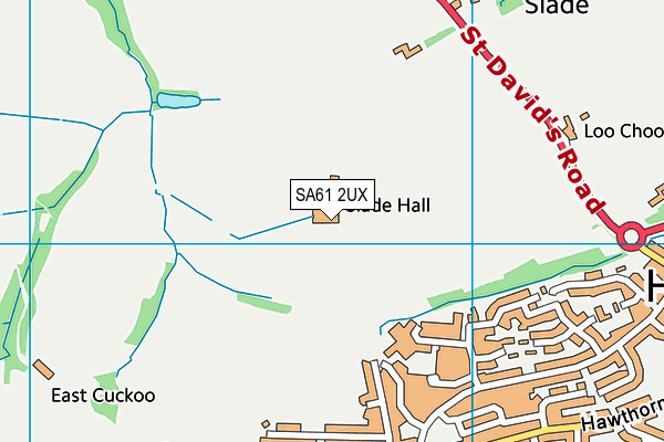 SA61 2UX map - OS VectorMap District (Ordnance Survey)