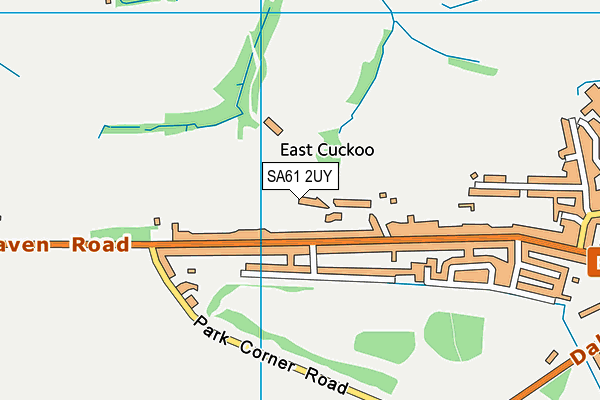 SA61 2UY map - OS VectorMap District (Ordnance Survey)