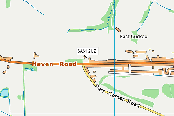 SA61 2UZ map - OS VectorMap District (Ordnance Survey)