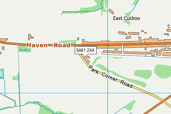 SA61 2XA map - OS VectorMap District (Ordnance Survey)