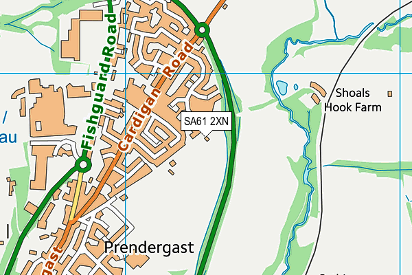 SA61 2XN map - OS VectorMap District (Ordnance Survey)