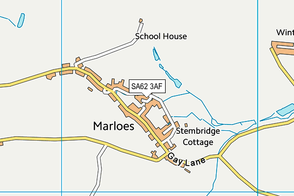 SA62 3AF map - OS VectorMap District (Ordnance Survey)