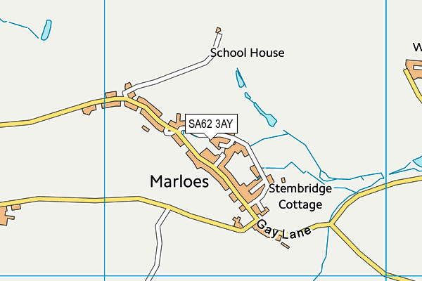 SA62 3AY map - OS VectorMap District (Ordnance Survey)
