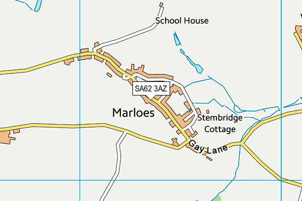 SA62 3AZ map - OS VectorMap District (Ordnance Survey)