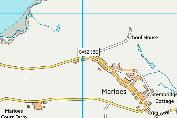 SA62 3BE map - OS VectorMap District (Ordnance Survey)