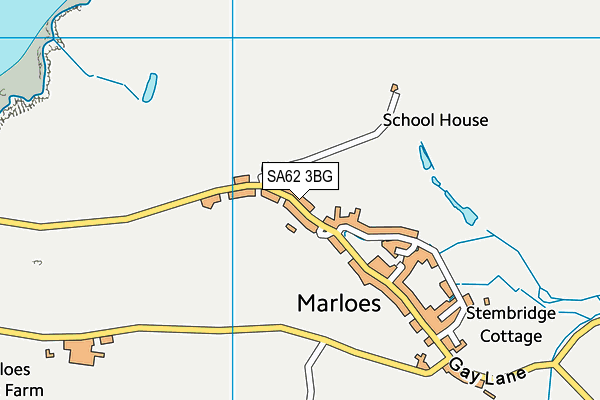 SA62 3BG map - OS VectorMap District (Ordnance Survey)