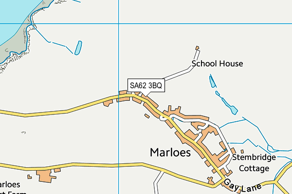 SA62 3BQ map - OS VectorMap District (Ordnance Survey)