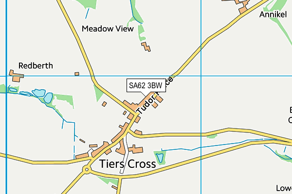 SA62 3BW map - OS VectorMap District (Ordnance Survey)