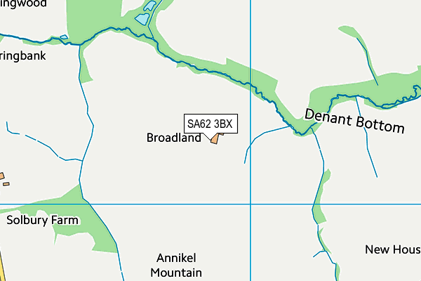 SA62 3BX map - OS VectorMap District (Ordnance Survey)
