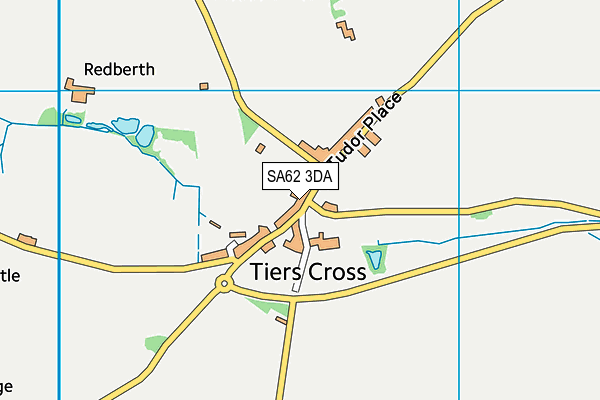 SA62 3DA map - OS VectorMap District (Ordnance Survey)