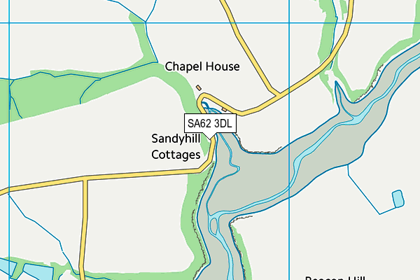 SA62 3DL map - OS VectorMap District (Ordnance Survey)