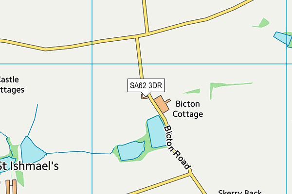 SA62 3DR map - OS VectorMap District (Ordnance Survey)