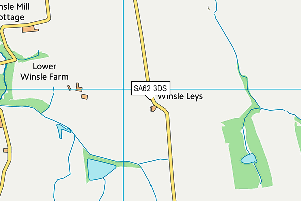 SA62 3DS map - OS VectorMap District (Ordnance Survey)