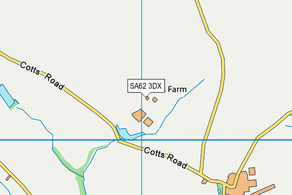 SA62 3DX map - OS VectorMap District (Ordnance Survey)