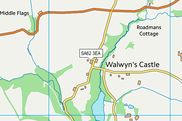 SA62 3EA map - OS VectorMap District (Ordnance Survey)