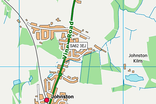 SA62 3EJ map - OS VectorMap District (Ordnance Survey)