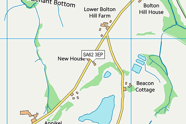 SA62 3EP map - OS VectorMap District (Ordnance Survey)