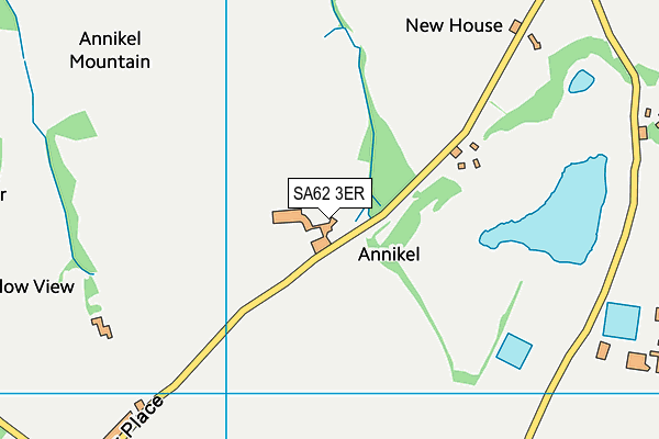 SA62 3ER map - OS VectorMap District (Ordnance Survey)