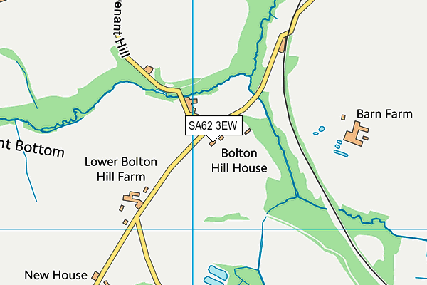 SA62 3EW map - OS VectorMap District (Ordnance Survey)