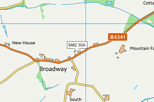 SA62 3GA map - OS VectorMap District (Ordnance Survey)