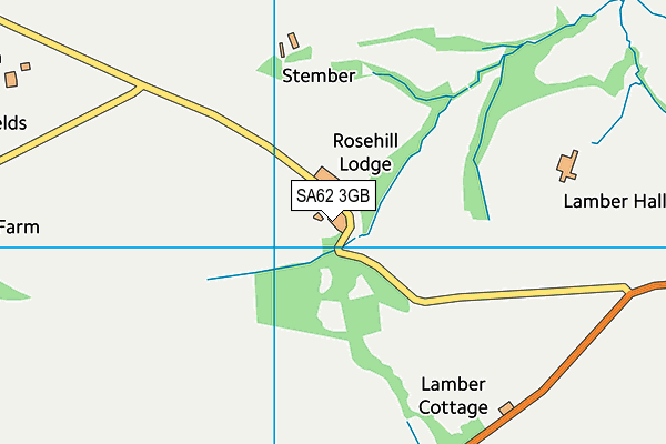 SA62 3GB map - OS VectorMap District (Ordnance Survey)