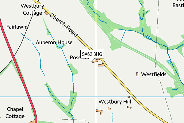 SA62 3HG map - OS VectorMap District (Ordnance Survey)
