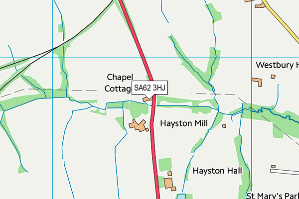 SA62 3HJ map - OS VectorMap District (Ordnance Survey)