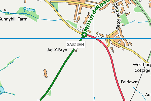 SA62 3HN map - OS VectorMap District (Ordnance Survey)