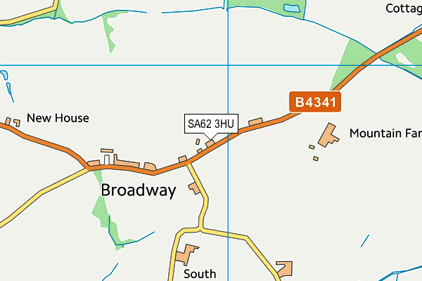 SA62 3HU map - OS VectorMap District (Ordnance Survey)