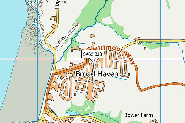 SA62 3JB map - OS VectorMap District (Ordnance Survey)