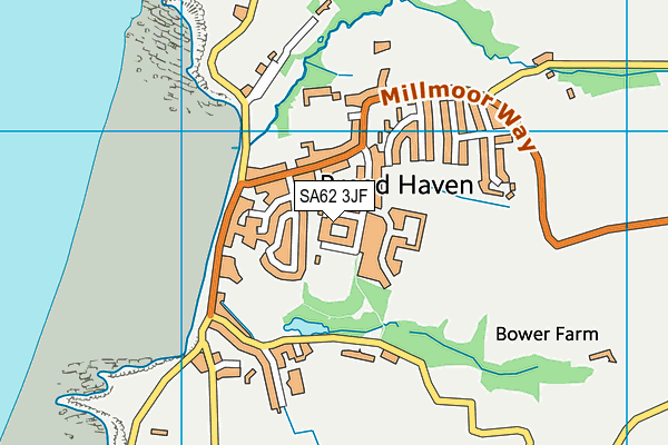 SA62 3JF map - OS VectorMap District (Ordnance Survey)