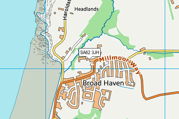 SA62 3JH map - OS VectorMap District (Ordnance Survey)