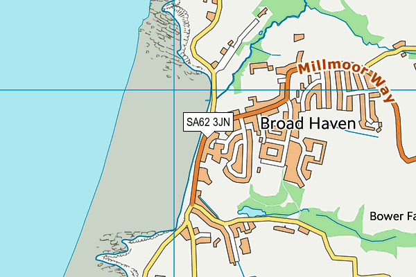 SA62 3JN map - OS VectorMap District (Ordnance Survey)