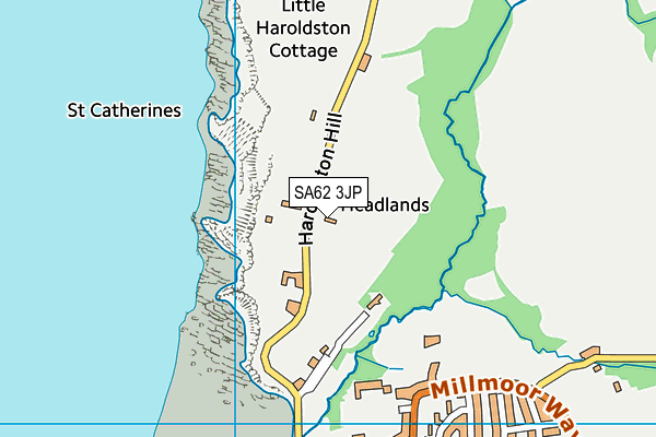 SA62 3JP map - OS VectorMap District (Ordnance Survey)