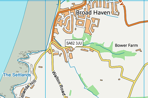 SA62 3JU map - OS VectorMap District (Ordnance Survey)