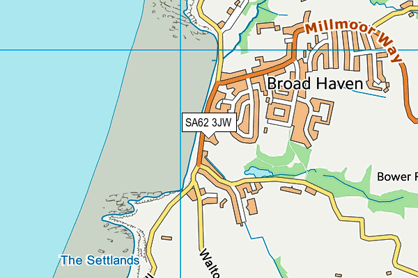 SA62 3JW map - OS VectorMap District (Ordnance Survey)